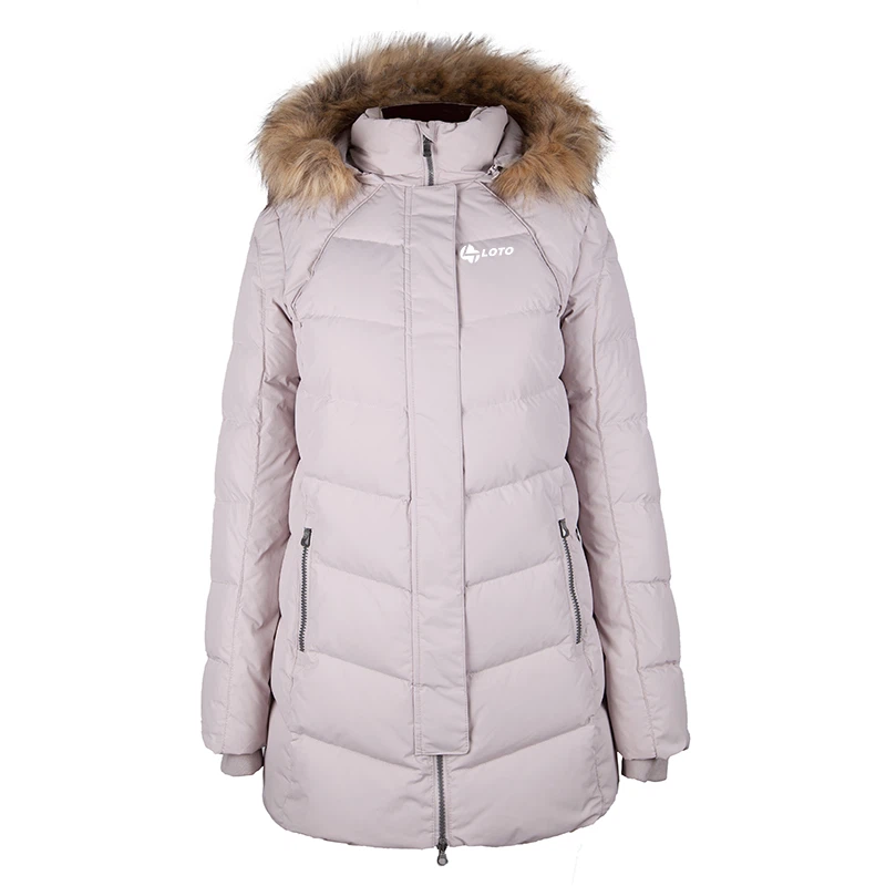 Womens down jacket with fur Womens down jacket with fur